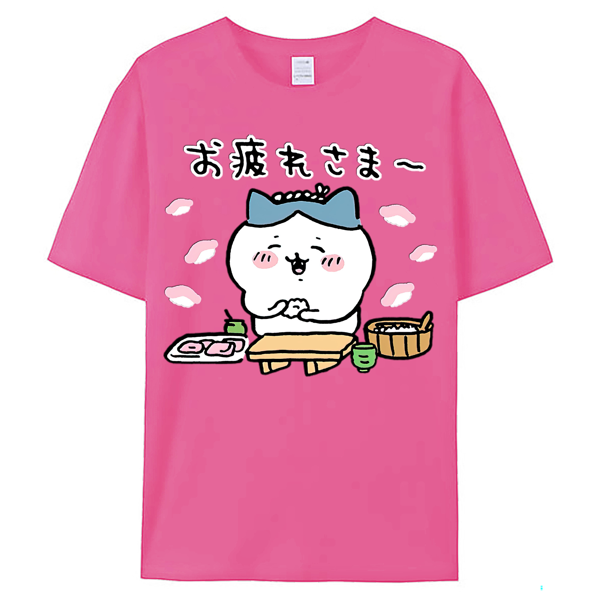 （画像用） ちいかわ ハチワレ Chii-kawa hachiware レディースカジュアルプリントTシャツ（綿100％）